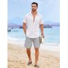 imageCOOFANDY Mens Casual Shorts Elastic Waist Drawstring Shorts Lightweight Summer Beach ShortsLight Grey