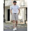 imageCOOFANDY Mens Casual Shorts Elastic Waist Drawstring Shorts Lightweight Summer Beach ShortsLight Grey