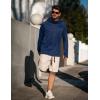 imageCOOFANDY Mens Casual Shorts Elastic Waist Drawstring Shorts Lightweight Summer Beach ShortsLight Khaki
