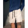 imageCOOFANDY Mens Casual Shorts Elastic Waist Drawstring Shorts Lightweight Summer Beach ShortsLight Khaki