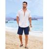 imageCOOFANDY Mens Casual Shorts Elastic Waist Drawstring Shorts Lightweight Summer Beach ShortsNavy Blue