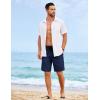 imageCOOFANDY Mens Casual Shorts Elastic Waist Drawstring Shorts Lightweight Summer Beach ShortsNavy Blue