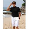 imageCOOFANDY Mens Casual Shorts Elastic Waist Drawstring Shorts Lightweight Summer Beach ShortsWhite