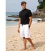 imageCOOFANDY Mens Casual Shorts Elastic Waist Drawstring Shorts Lightweight Summer Beach ShortsWhite