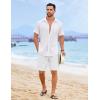 imageCOOFANDY Mens Casual Shorts Elastic Waist Drawstring Shorts Lightweight Summer Beach ShortsWhite