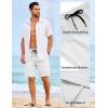 imageCOOFANDY Mens Casual Shorts Elastic Waist Drawstring Shorts Lightweight Summer Beach ShortsWhite