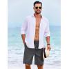 imageCOOFANDY Mens Casual Shorts Summer Beach Elastic Waist Drawstring Shorts Lightweight Quicky Dry Vacation ShortsBlackDark Grey