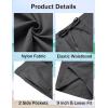 imageCOOFANDY Mens Casual Shorts Summer Beach Elastic Waist Drawstring Shorts Lightweight Quicky Dry Vacation ShortsBlackDark Grey