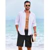 imageCOOFANDY Mens Casual Shorts Summer Beach Elastic Waist Drawstring Shorts Lightweight Quicky Dry Vacation ShortsBlackGrey