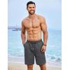 imageCOOFANDY Mens Casual Shorts Summer Beach Elastic Waist Drawstring Shorts Lightweight Quicky Dry Vacation ShortsDark Grey