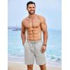 imageCOOFANDY Mens Casual Shorts Summer Beach Elastic Waist Drawstring Shorts Lightweight Quicky Dry Vacation ShortsGrey