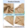 imageCOOFANDY Mens Casual Shorts Summer Beach Elastic Waist Drawstring Shorts Lightweight Quicky Dry Vacation ShortsKhaki