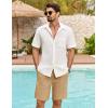 imageCOOFANDY Mens Casual Shorts Summer Beach Elastic Waist Drawstring Shorts Lightweight Quicky Dry Vacation ShortsKhaki