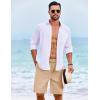 imageCOOFANDY Mens Casual Shorts Summer Beach Elastic Waist Drawstring Shorts Lightweight Quicky Dry Vacation ShortsLight Khaki