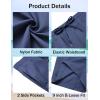 imageCOOFANDY Mens Casual Shorts Summer Beach Elastic Waist Drawstring Shorts Lightweight Quicky Dry Vacation ShortsNavy