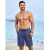 imageCOOFANDY Mens Casual Shorts Summer Beach Elastic Waist Drawstring Shorts Lightweight Quicky Dry Vacation ShortsNavy