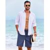 imageCOOFANDY Mens Casual Shorts Summer Beach Elastic Waist Drawstring Shorts Lightweight Quicky Dry Vacation ShortsNavy