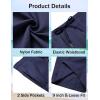 imageCOOFANDY Mens Casual Shorts Summer Beach Elastic Waist Drawstring Shorts Lightweight Quicky Dry Vacation ShortsNavy Blue