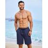 imageCOOFANDY Mens Casual Shorts Summer Beach Elastic Waist Drawstring Shorts Lightweight Quicky Dry Vacation ShortsNavy Blue
