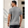imageCOOFANDY Mens Knit Polo Shirts Short Sleeve Textured Golf Shirt Fashion Casual Collared Pullover TShirtsLight Grey