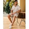 imageCOOFANDY Mens Track Suits 2 Piece Set Quarter Zip Polo Shirt and Shorts Set Summer Casual OutfitsBeige
