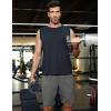 imageCOOFANDY Mens Athletic Shorts Stretch Active Workout Shorts Lightweight Gym Training ShortsGreyDark Blue