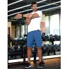 imageCOOFANDY Mens Athletic Shorts Stretch Active Workout Shorts Lightweight Gym Training ShortsGreyDark Blue