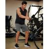 imageCOOFANDY Mens Athletic Shorts Stretch Active Workout Shorts Lightweight Gym Training ShortsGreyDark Blue