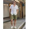 imageCOOFANDY Mens Casual Beach Shorts Summer Elastic Waist Shorts Lightweight Drawstring Golf ShortsArmy Green