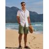 imageCOOFANDY Mens Casual Beach Shorts Summer Elastic Waist Shorts Lightweight Drawstring Golf ShortsArmy Green