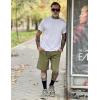 imageCOOFANDY Mens Casual Beach Shorts Summer Elastic Waist Shorts Lightweight Drawstring Golf ShortsArmy Green