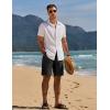 imageCOOFANDY Mens Casual Beach Shorts Summer Elastic Waist Shorts Lightweight Drawstring Golf ShortsBlack