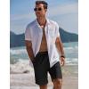 imageCOOFANDY Mens Casual Beach Shorts Summer Elastic Waist Shorts Lightweight Drawstring Golf ShortsBlack