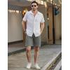 imageCOOFANDY Mens Casual Beach Shorts Summer Elastic Waist Shorts Lightweight Drawstring Golf ShortsDark Grey