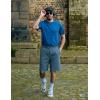 imageCOOFANDY Mens Casual Beach Shorts Summer Elastic Waist Shorts Lightweight Drawstring Golf ShortsDark Grey