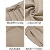 imageCOOFANDY Mens Casual Beach Shorts Summer Elastic Waist Shorts Lightweight Drawstring Golf ShortsDark Khaki