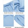 imageCOOFANDY Mens Casual Beach Shorts Summer Elastic Waist Shorts Lightweight Drawstring Golf ShortsLight Blue