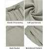 imageCOOFANDY Mens Casual Beach Shorts Summer Elastic Waist Shorts Lightweight Drawstring Golf ShortsLight Grey