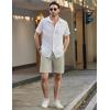 imageCOOFANDY Mens Casual Beach Shorts Summer Elastic Waist Shorts Lightweight Drawstring Golf ShortsLight Grey