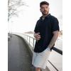 imageCOOFANDY Mens Casual Beach Shorts Summer Elastic Waist Shorts Lightweight Drawstring Golf ShortsLight Khaki