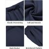 imageCOOFANDY Mens Casual Beach Shorts Summer Elastic Waist Shorts Lightweight Drawstring Golf ShortsNavy Blue