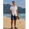 imageCOOFANDY Mens Casual Beach Shorts Summer Elastic Waist Shorts Lightweight Drawstring Golf ShortsNavy Blue