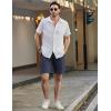 imageCOOFANDY Mens Casual Beach Shorts Summer Elastic Waist Shorts Lightweight Drawstring Golf ShortsNavy Blue