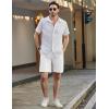 imageCOOFANDY Mens Casual Beach Shorts Summer Elastic Waist Shorts Lightweight Drawstring Golf ShortsWhite
