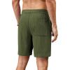 imageCOOFANDY Mens Casual Corduroy Shorts With Elastic Waist Drawstring Lightweight Summer Beach Shorts With PocketsArmy Green