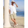 imageCOOFANDY Mens Casual Corduroy Shorts With Elastic Waist Drawstring Lightweight Summer Beach Shorts With PocketsBeige