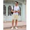 imageCOOFANDY Mens Casual Corduroy Shorts With Elastic Waist Drawstring Lightweight Summer Beach Shorts With PocketsBeige