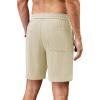 imageCOOFANDY Mens Casual Corduroy Shorts With Elastic Waist Drawstring Lightweight Summer Beach Shorts With PocketsBeige