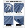 imageCOOFANDY Mens Casual Corduroy Shorts With Elastic Waist Drawstring Lightweight Summer Beach Shorts With PocketsBlue