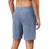 imageCOOFANDY Mens Casual Corduroy Shorts With Elastic Waist Drawstring Lightweight Summer Beach Shorts With PocketsBlue